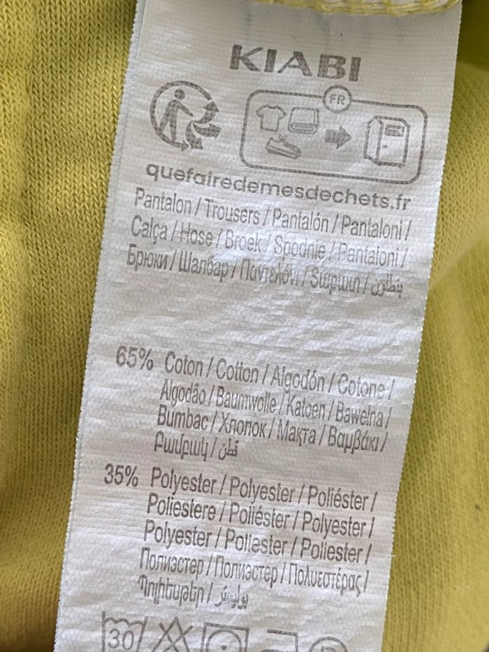 Pantalon de jogging jaune Kiabi taille 6 ans - photo numéro 4