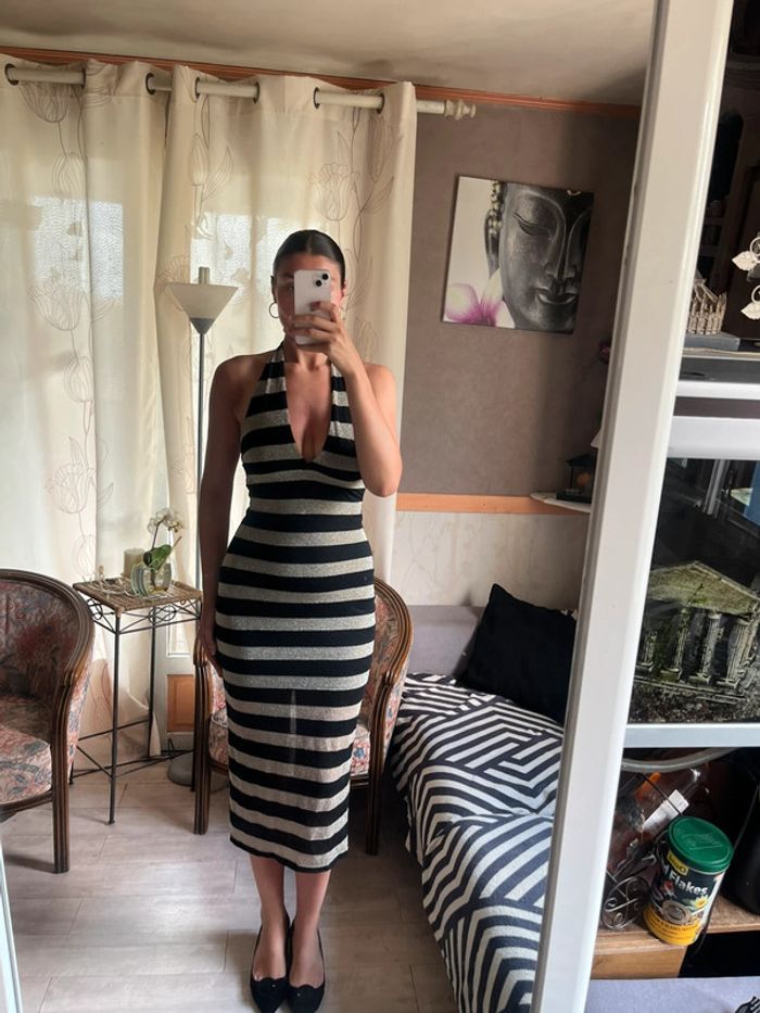 Robe de plage Ibiza dos nu décolletée vintage bohème champêtre moulante y2k