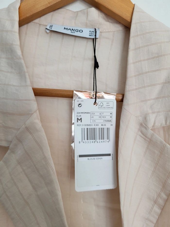 Blouse Type veste super légère ample Mango M - photo numéro 2