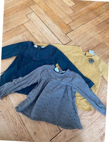 3 t-shirts zara t2 ans