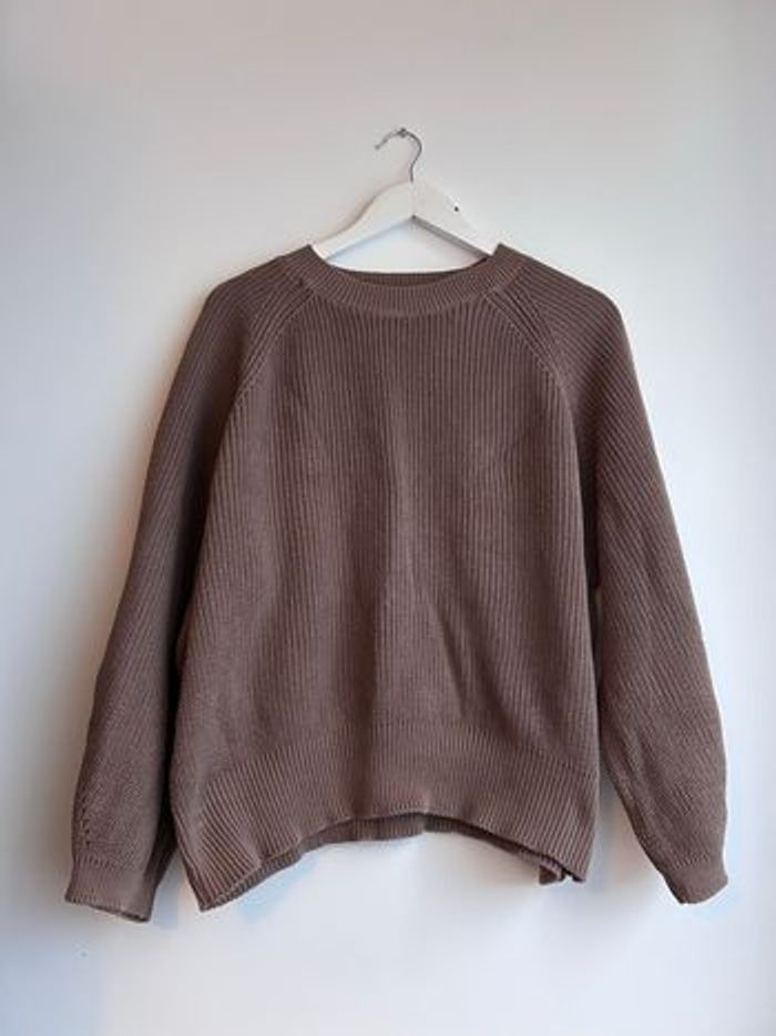 Gros pull femme marron/beige c&a taille XL - photo numéro 2