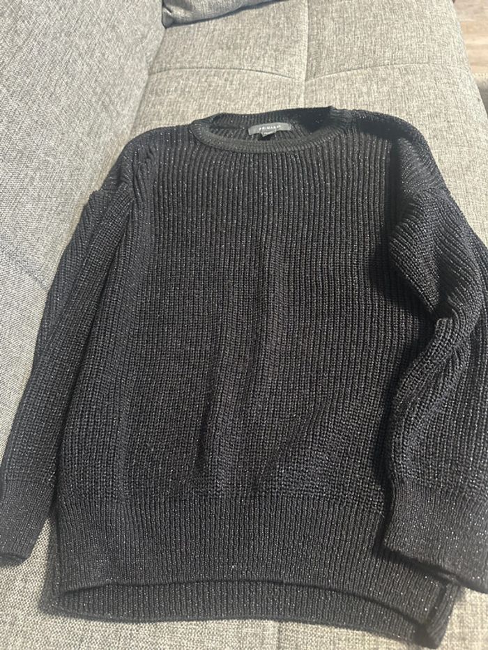 Pull noir /brillant taille XS