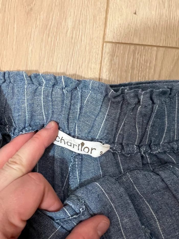 Pantalon bleu rayé - photo numéro 4