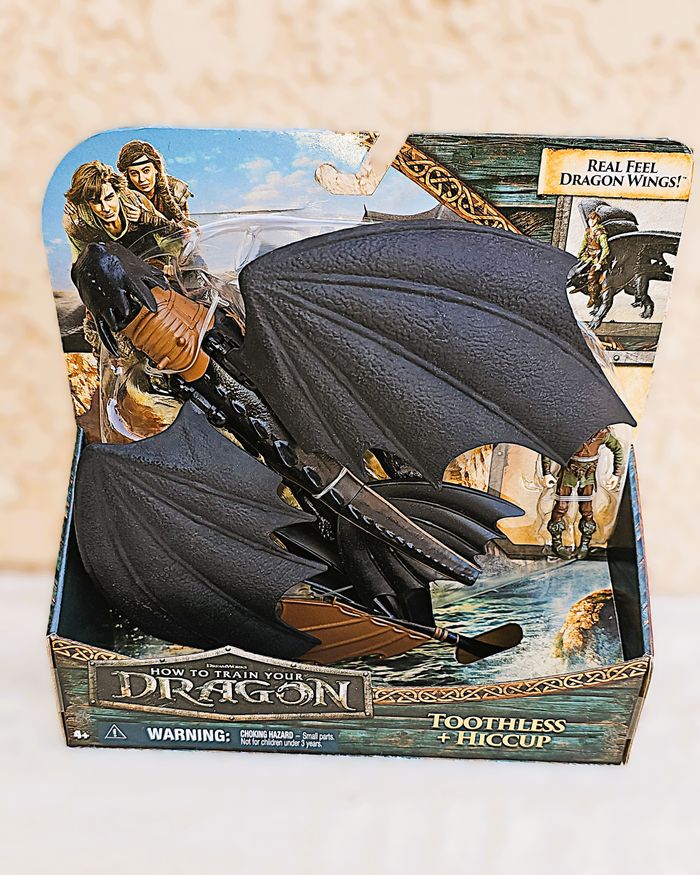 🐉 Dreamworks Dragons – Figurines articulées Dragon Krokmou + son dresseur Viking Harold