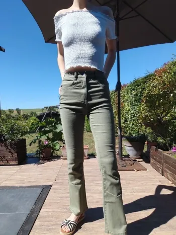 Jean flare évasé kaki T38 - Shein