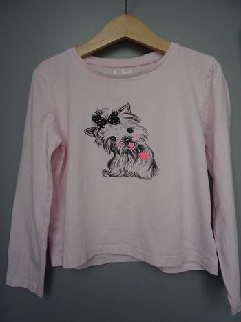 T-shirt rose à manches longues