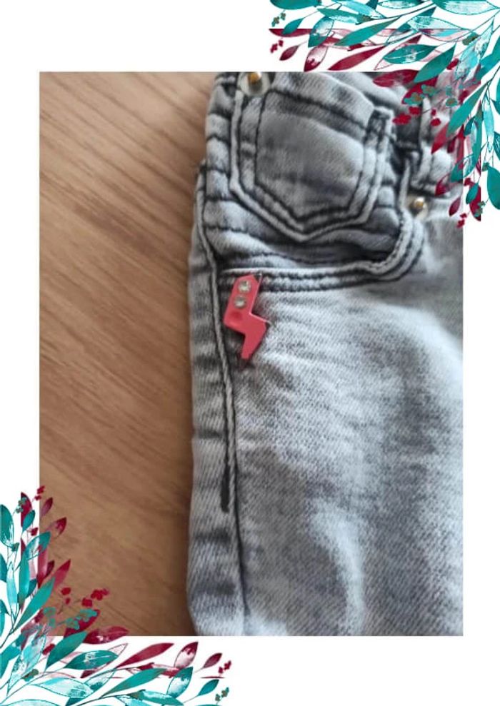 Pantalon gris clair fille jean - photo numéro 4