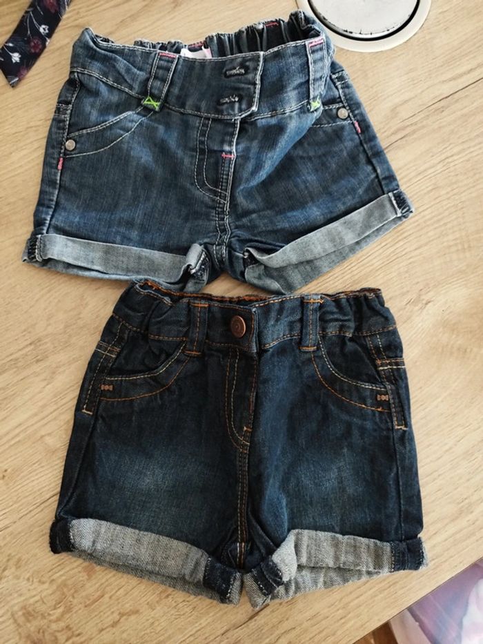 Lot de 2 shorts en jean 12 mois