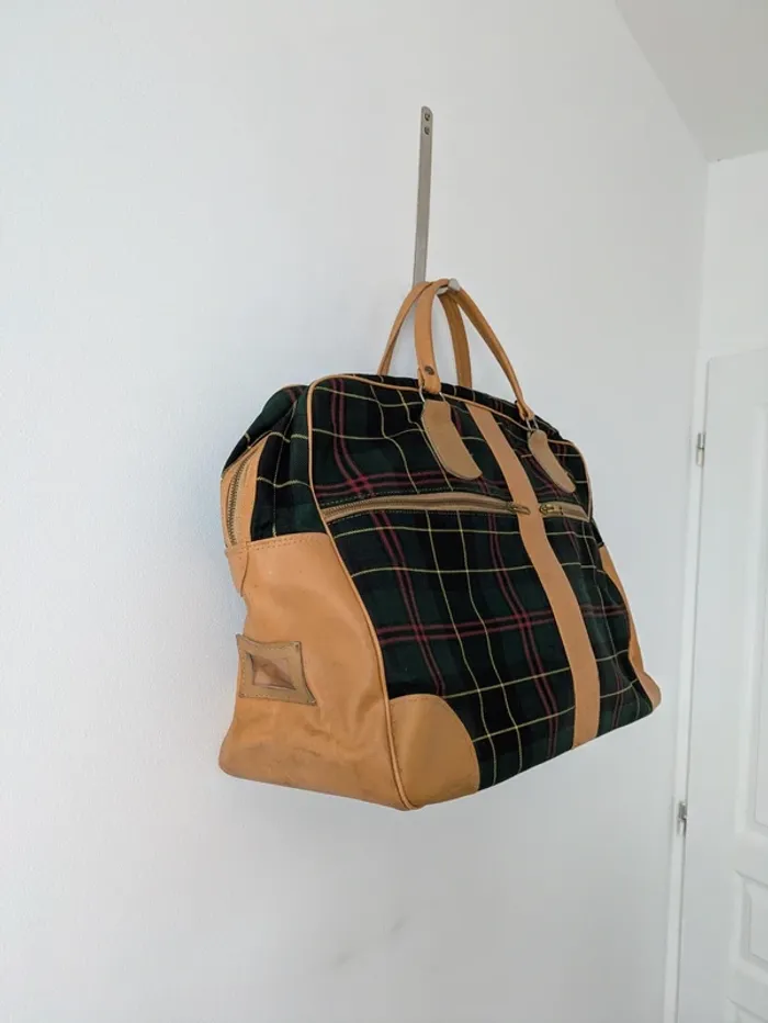 Grand sac de voyage Vintage à carreaux écossais - Lafuma - photo numéro 2