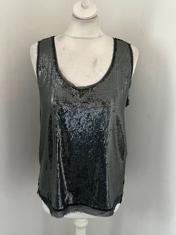 Top débardeur à sequins Zara M