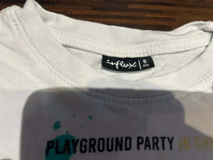 T shirt manches courtes garçon blanc imprimé taille 5 ans Influx - photo numéro 2
