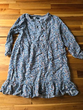robe bleu à fleur