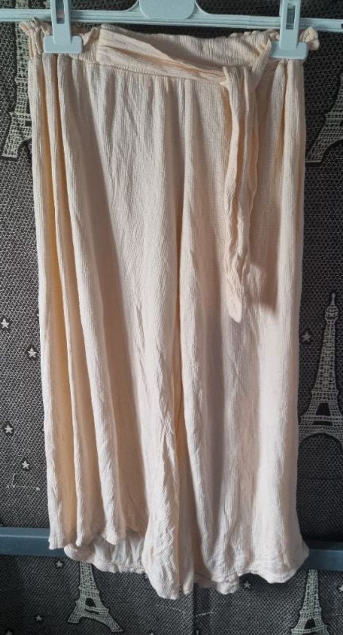 Pantalon léger rose pâle à jambes larges 12ans - photo numéro 1