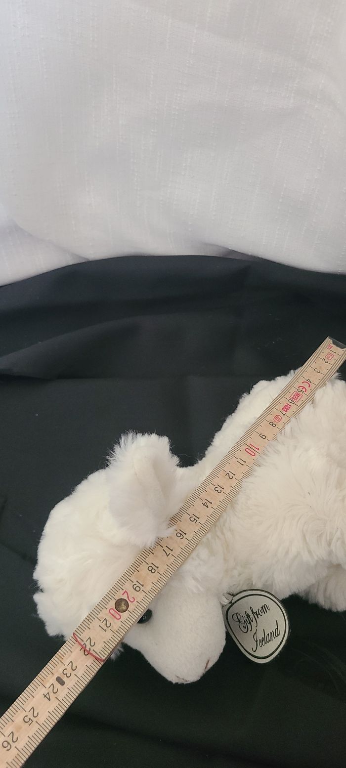 Peluche mouton GIFT FROM ICELAND blanc agneau assis 21 cm - photo numéro 3