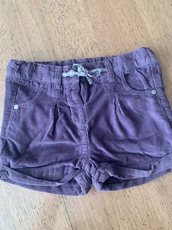 Short en velours double obaïbi 12 mois