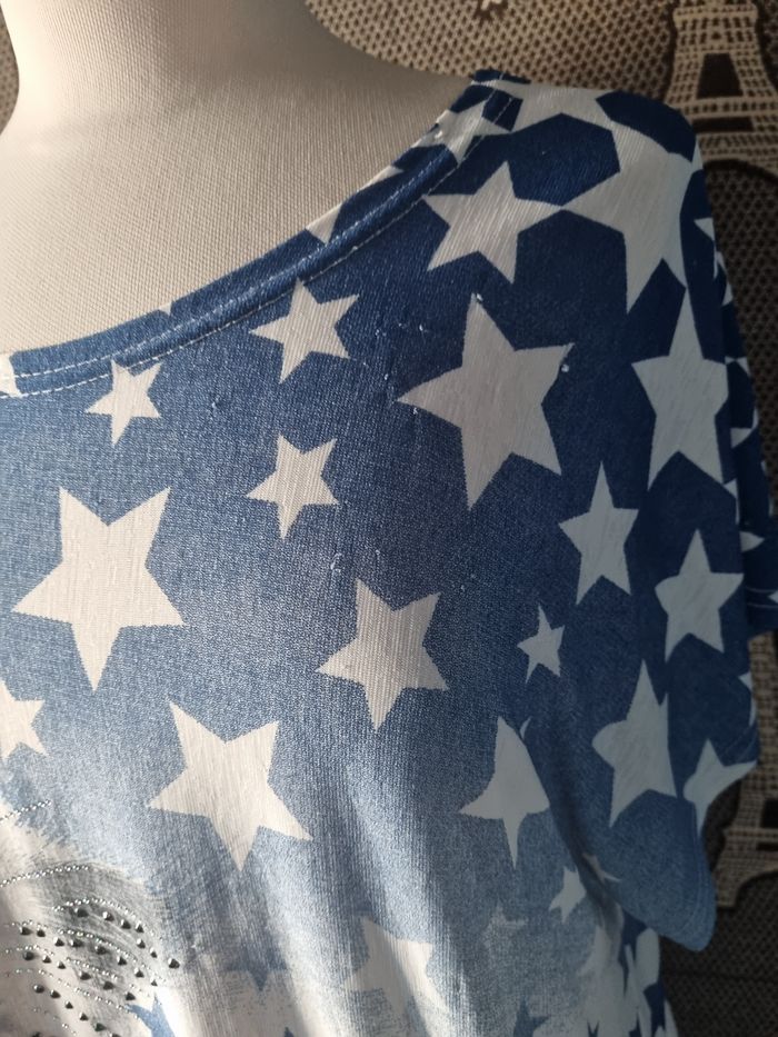 T-shirt imprimé chatons avec strass taille 42-46 - photo numéro 5