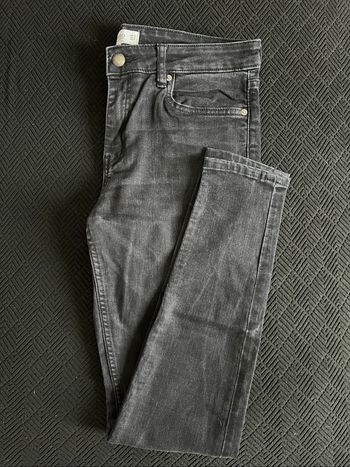 Jeans skinny taille haute gris foncé noir