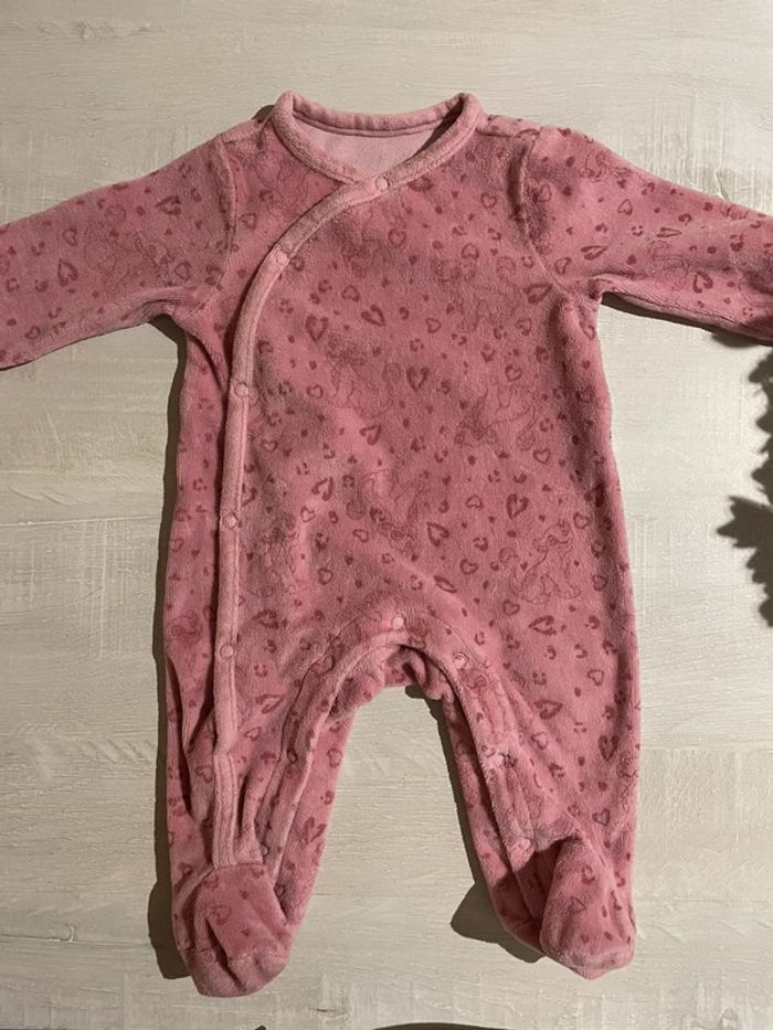 Lot de 2 pyjamas Roi Lion bébé en velour taille 3 mois Orchestra - photo numéro 2