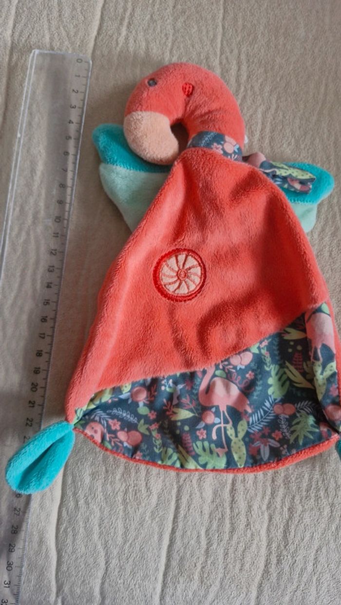 Doudou plat Flamant rose pusblu - photo numéro 4
