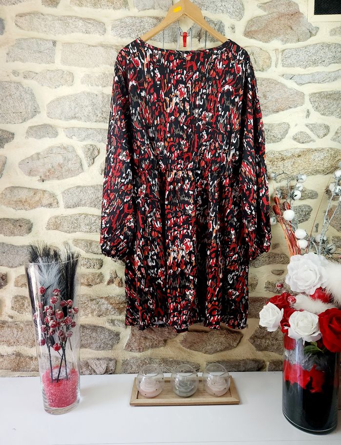 Robe manches longues noir et multicolore Femme taille 54 marque Asos 💎 - photo numéro 3