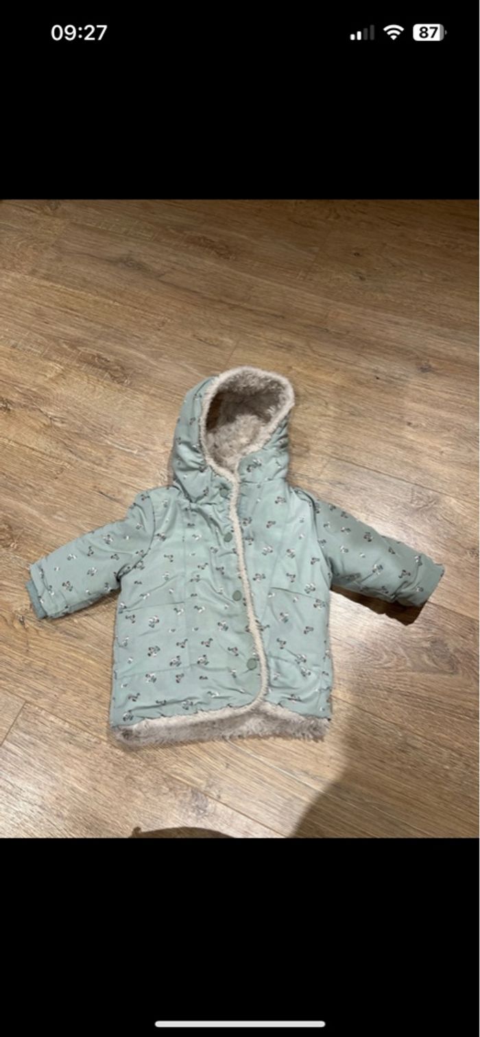 Manteau hiver fille. Taille 18 mois
