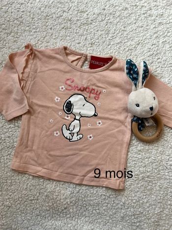 T shirt manche longue fille 9 mois