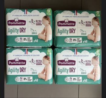 4 paquets de couches pommette t 6 