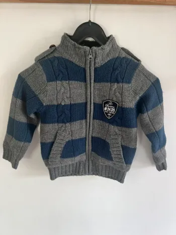 Gilet polaire Teddy brown Factory gros bleu