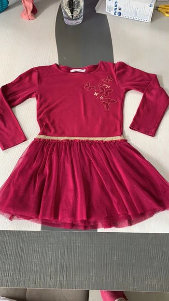 Robe avec jupon tulle rose 8 ans Gémo