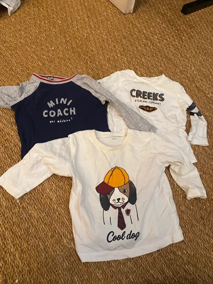 Lot tee shirt 6mois