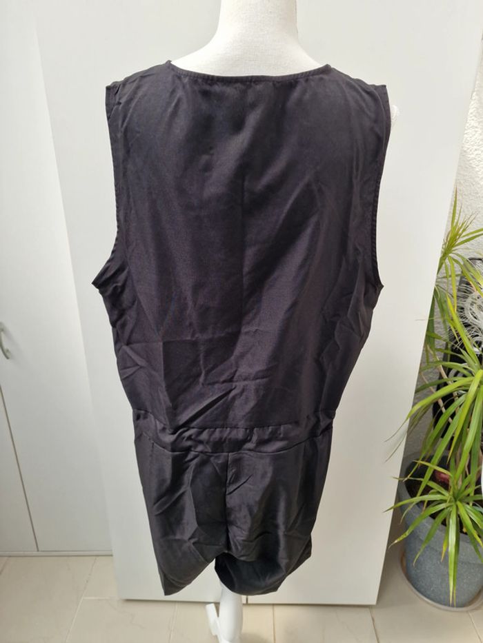 Combinaison Combi Short Noir Décolleté V Homme - photo numéro 5