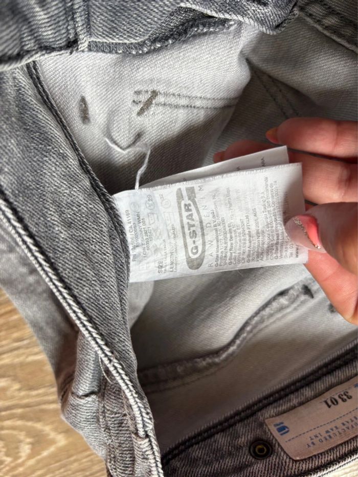 Jean G-Star - gris - homme coupe skinny - en très bon état - taille 38/M - photo numéro 7