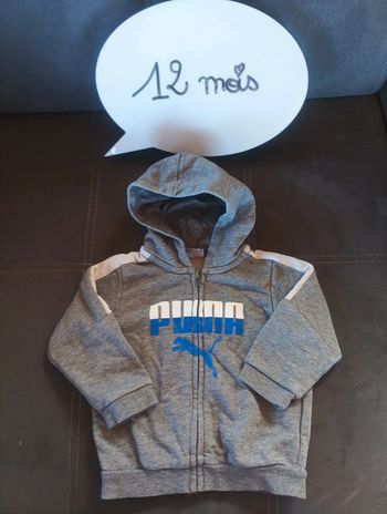 Veste zippée avec capuche Garçon 12 mois Puma