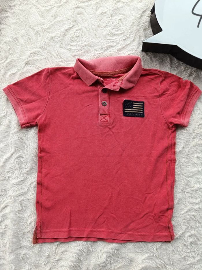 Lot de 2 polos manches courtes Garçon 4 ans Amérique Vertbaudet 100% coton - photo numéro 3