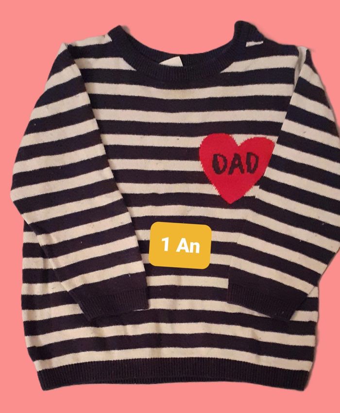 Joli lot bébé 1 An. 1 pantalon + 2 pulls - photo numéro 2