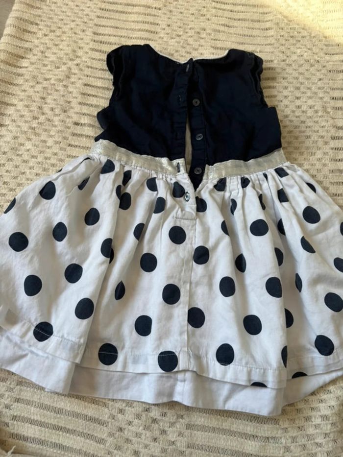 Robe fille bleu marine et blanche 3 ans - photo numéro 5