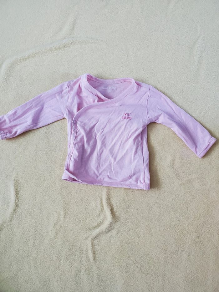 Chemise cache-cœur 6-9 mois