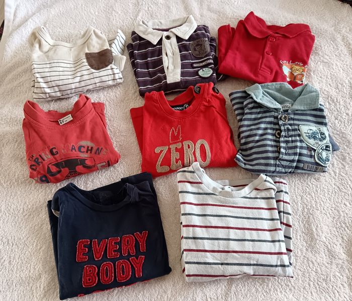 Lot tee-shirt manches longues 6 mois