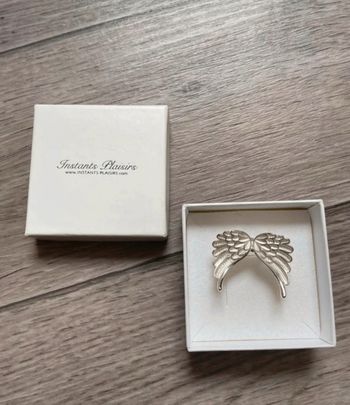 Bague argenté réglable, ailes d’ange
