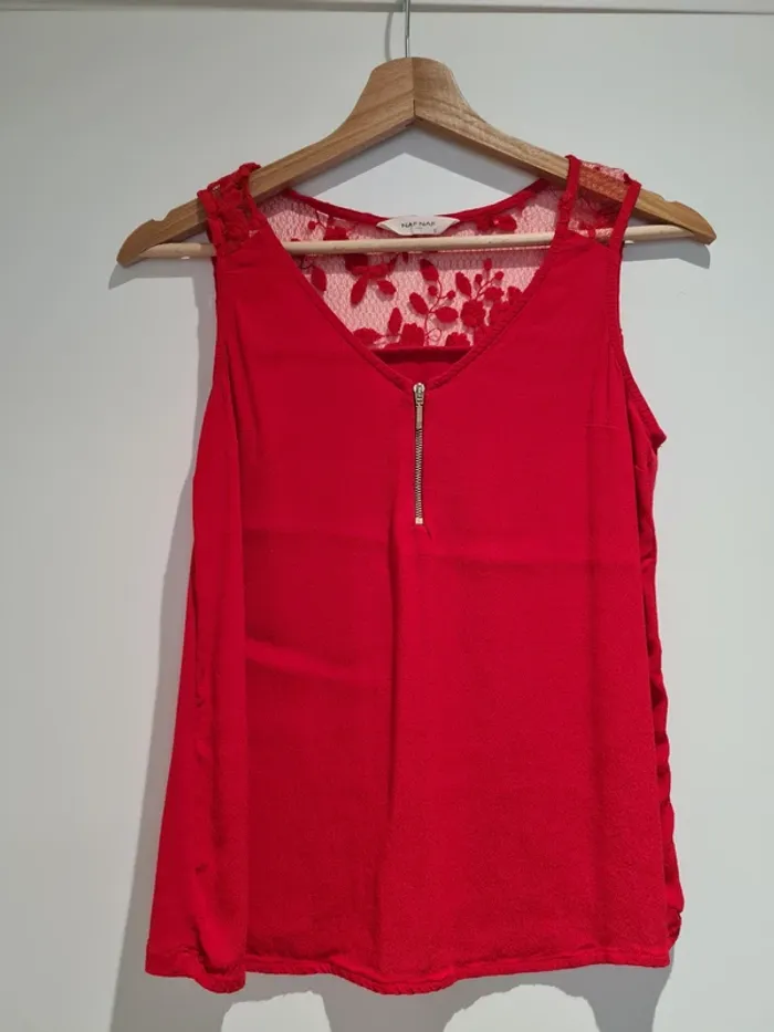 Haut rouge Naf Naf - photo numéro 4