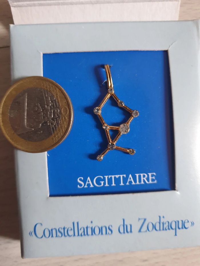 Sublime pendentif plaqué or sagittaire neuf vintage - photo numéro 2