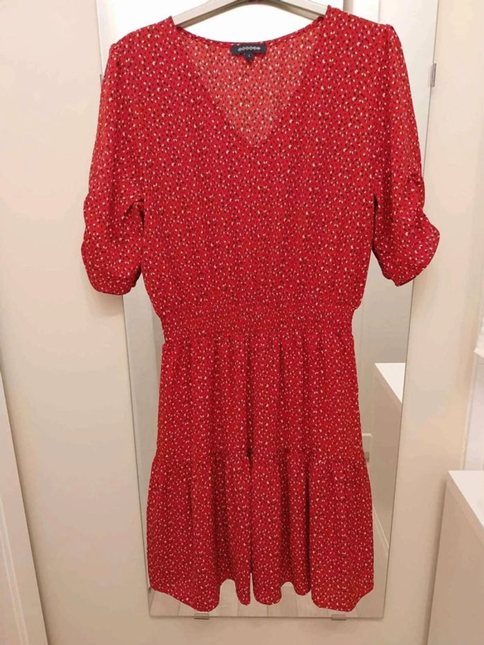 Robe fluide Rouge a motif Bonobo TL