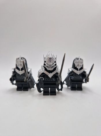Figurines type lego 3 Nazgul custom 3d résine et peint seigneur des anneaux