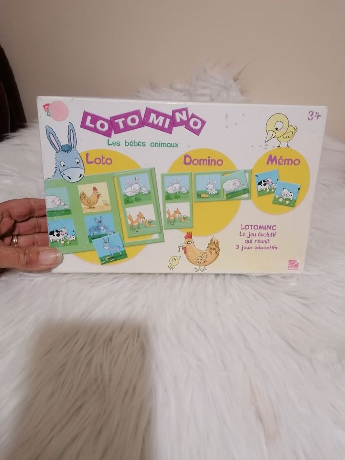 Jeu lotomino les bébés animaux dés 3ans