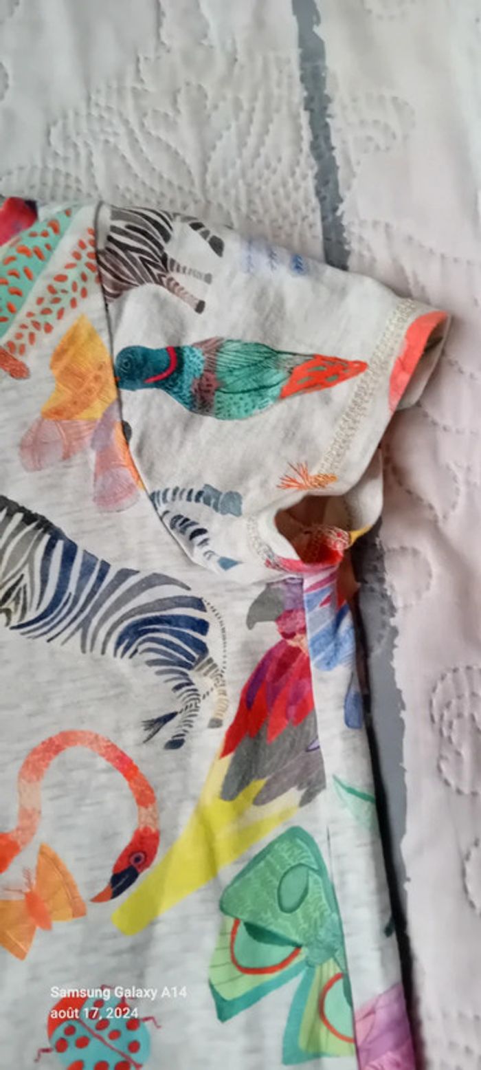 Tee-shirt coloré motif animaux gris fille 10 ans - photo numéro 9