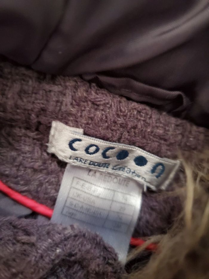 Manteau à capuche violet habillé taille 9 mois la redoute - photo numéro 3