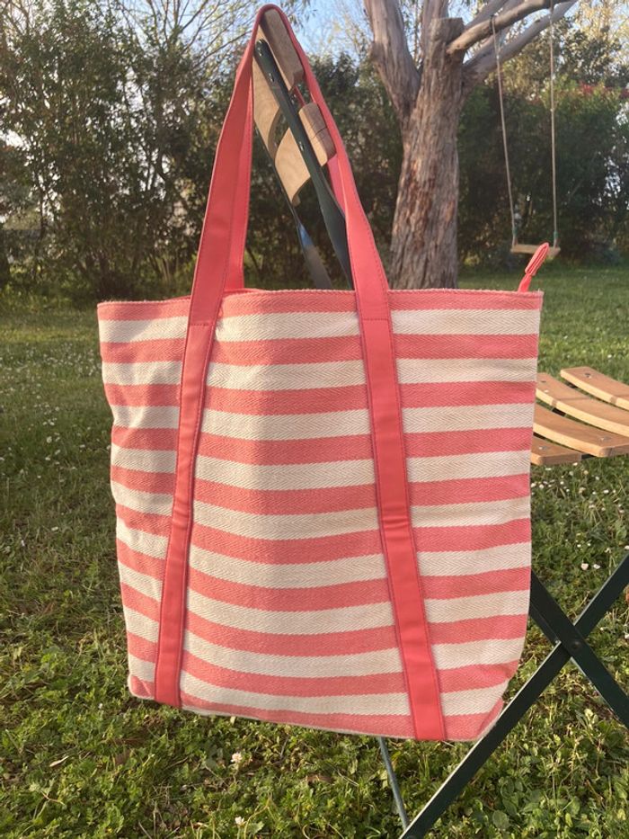Sac marinière rose bonbon