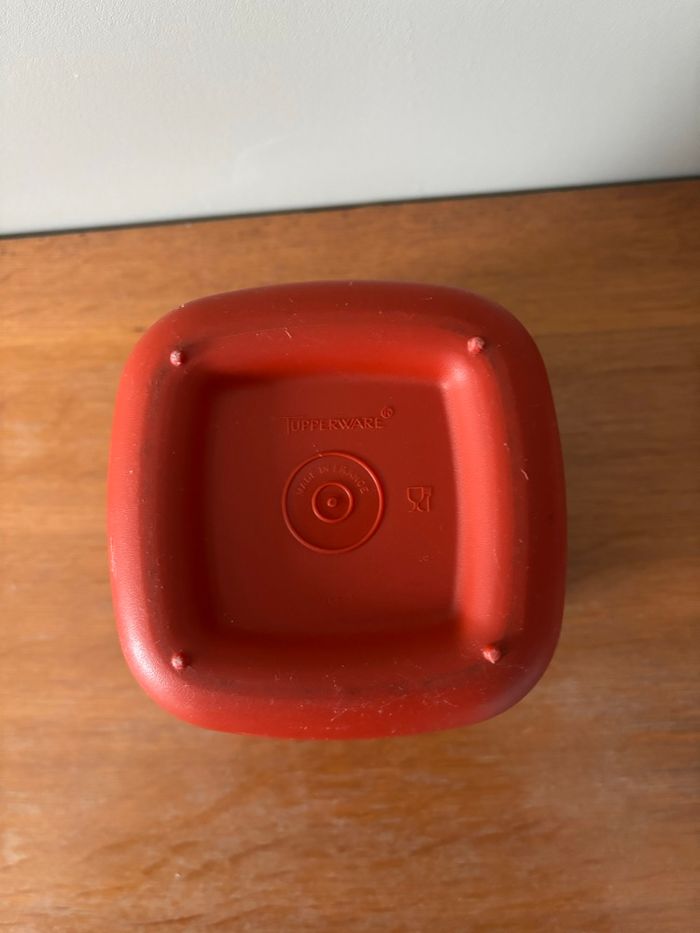 Vintage seau à glaçons Tupperware orange - photo numéro 6