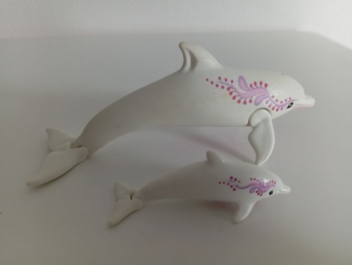 Playmobil dauphin blanc avec sont bébé - photo numéro 4