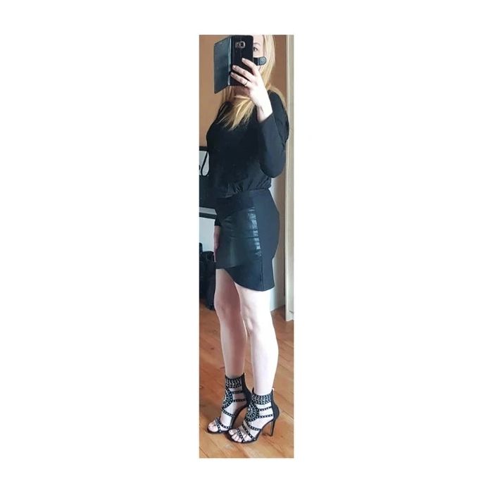 Mini jupe noire effet mouillé neuve Missguided T36 - photo numéro 2
